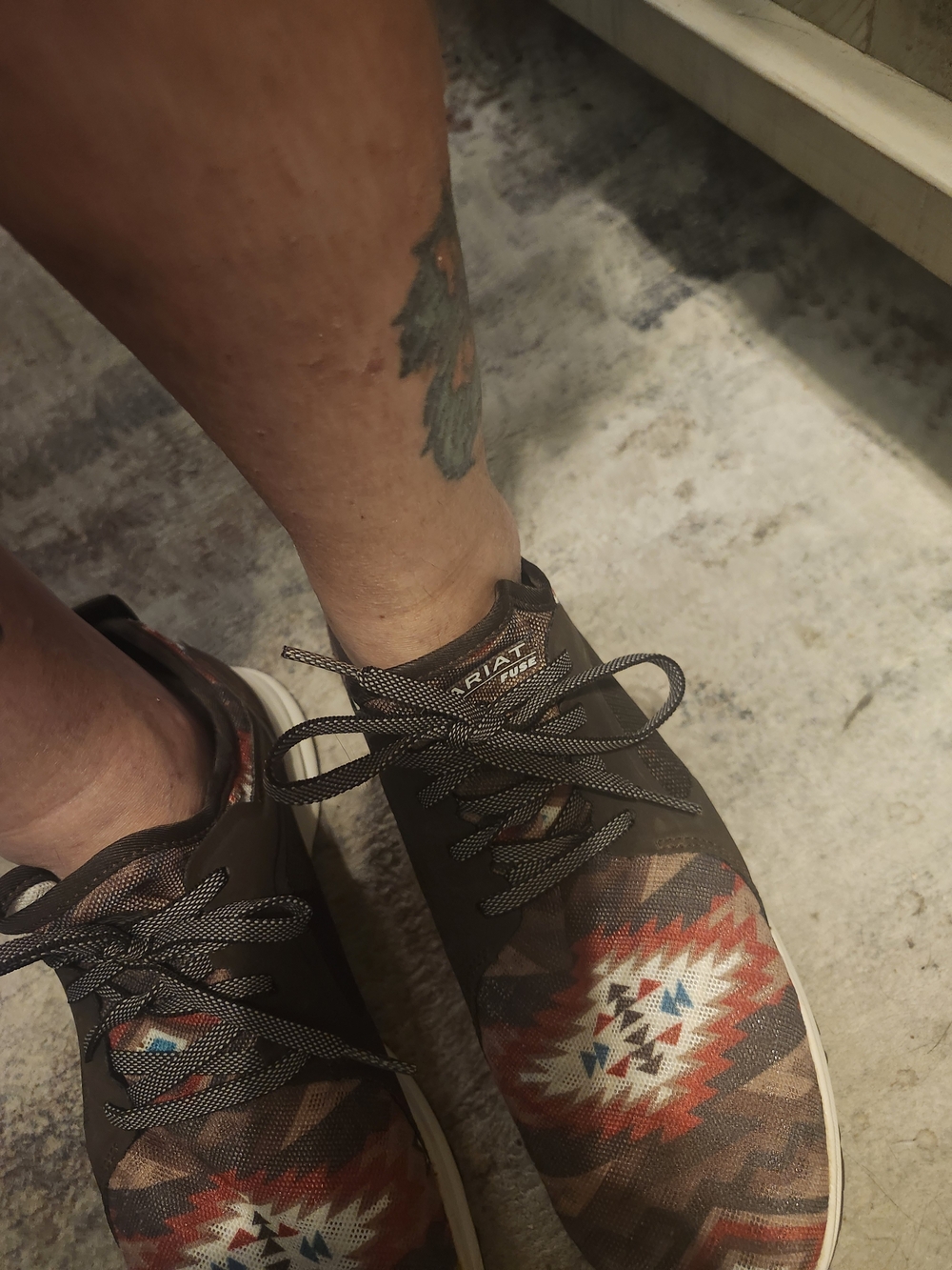 Ariat Brown Aztec Pattern Athletic Shoes - Picture 2 of 5